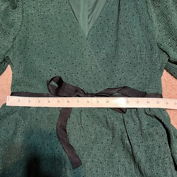 Just Me Emerald Green and Polka Dot tiered Maxi Dress NWOT - Picture 10 of 11